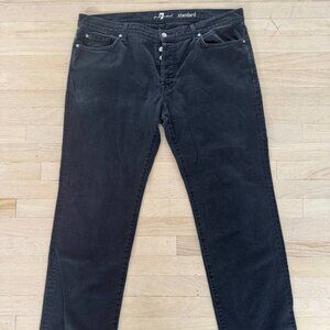 7 For All Mankind Black Jeans Size 40 Mens